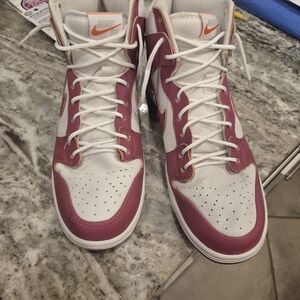 Nike White and Pink Athletic Shoes